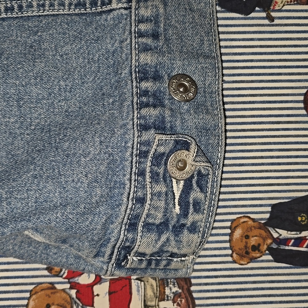 Vintage Mickey Unlimited Feelin Fine Denim Vest Embroidered Large - Picture 11 of 16